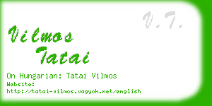 vilmos tatai business card